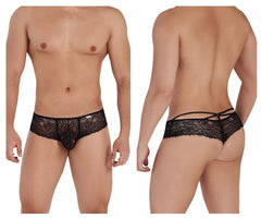 CandyMan 99537 Spitzen-Boyshort-Tangas, Farbe Schwarz