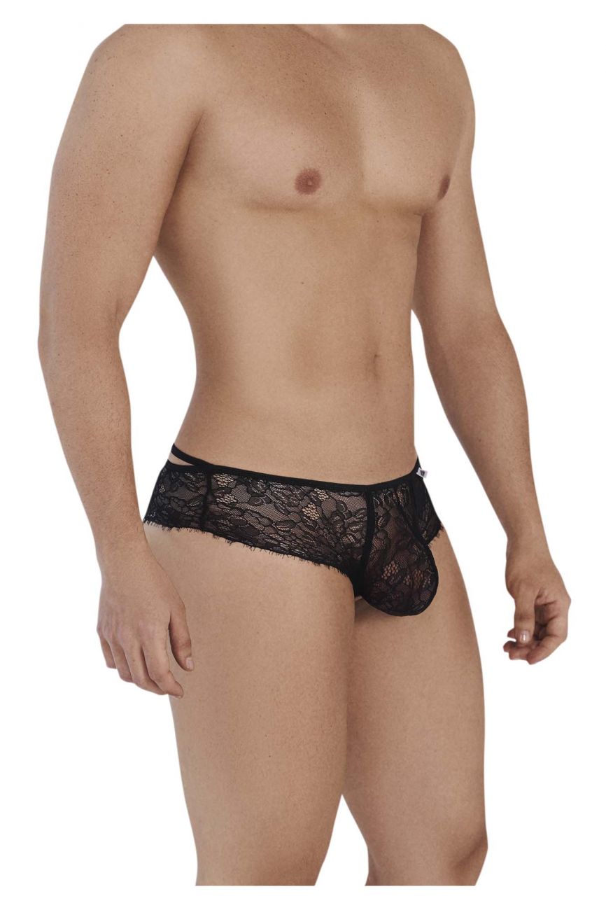 CandyMan 99537 Spitzen-Boyshort-Tangas, Farbe Schwarz