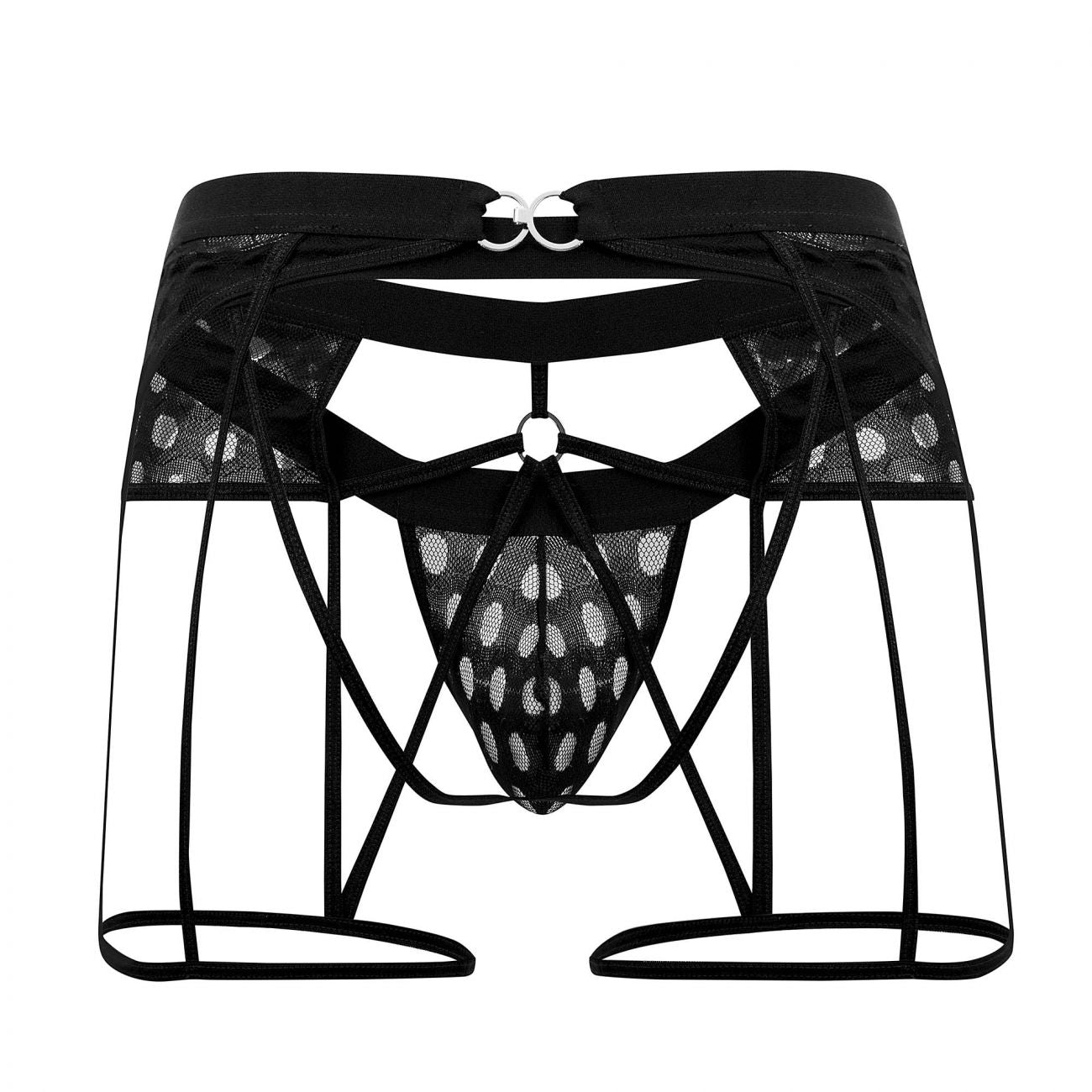 CandyMan 99577 Mesh Garter Jockstrap Color Black