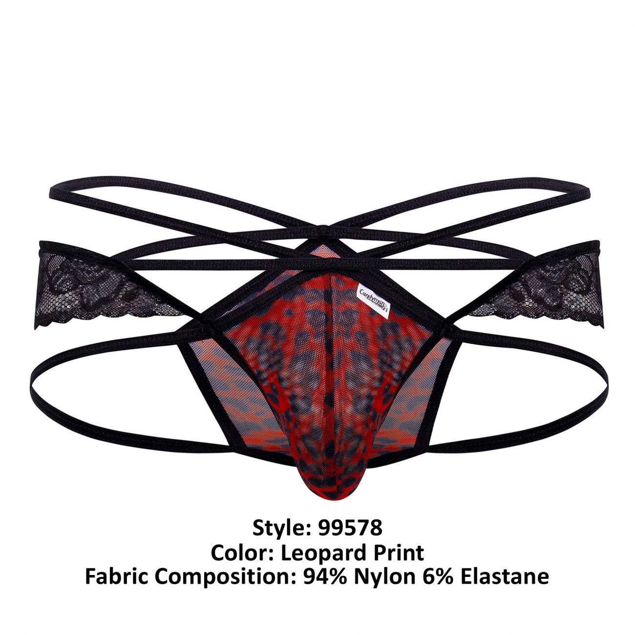 CandyMan 99578 Bikini en maille et dentelle Couleur imprimé léopard