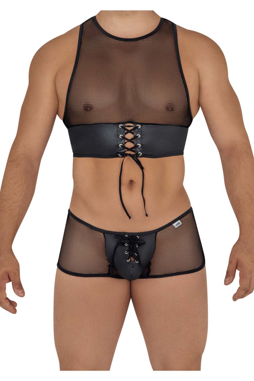 CandyMan 99590 Mesh Top-Trunks Outfit Farbe Schwarz