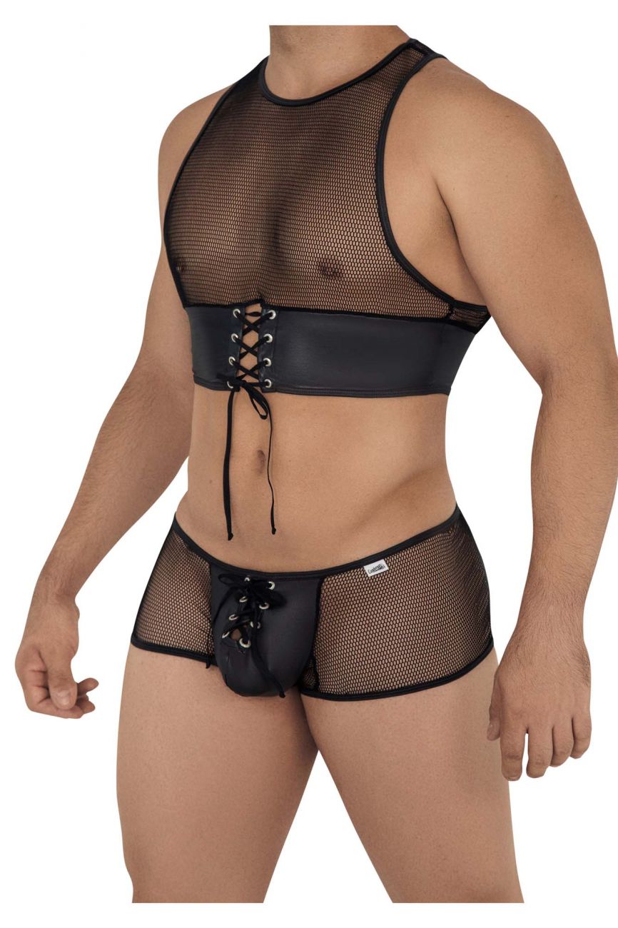 CandyMan 99590 Mesh Top-Trunks Outfit Farbe Schwarz