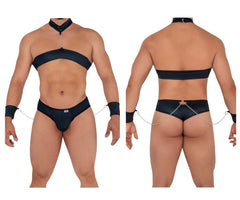 CandyMan 99592 Harness-Thongs Outfit Color Black