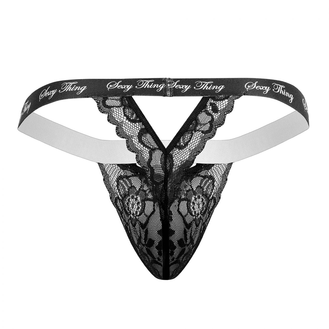 CandyMan 99594 Sexy Thing Lace Thongs Color Black