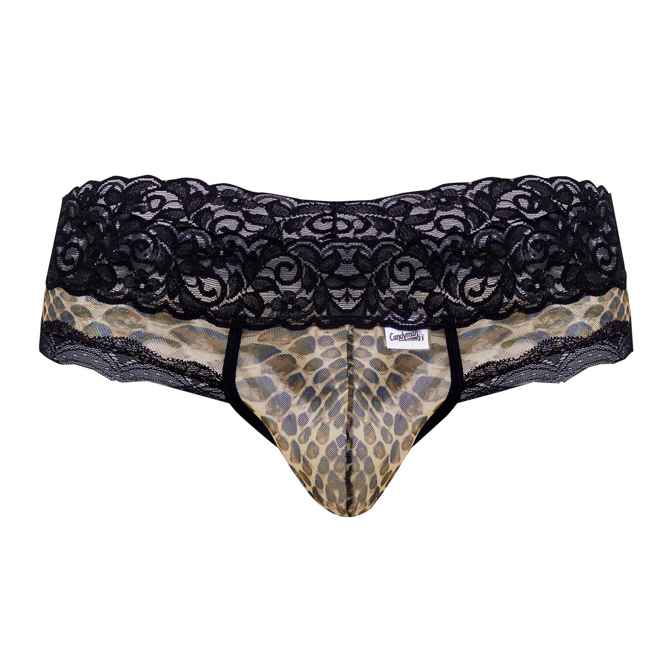 CandyMan 99596 Tangas aus Netzspitze, Farbe Schlangenmuster