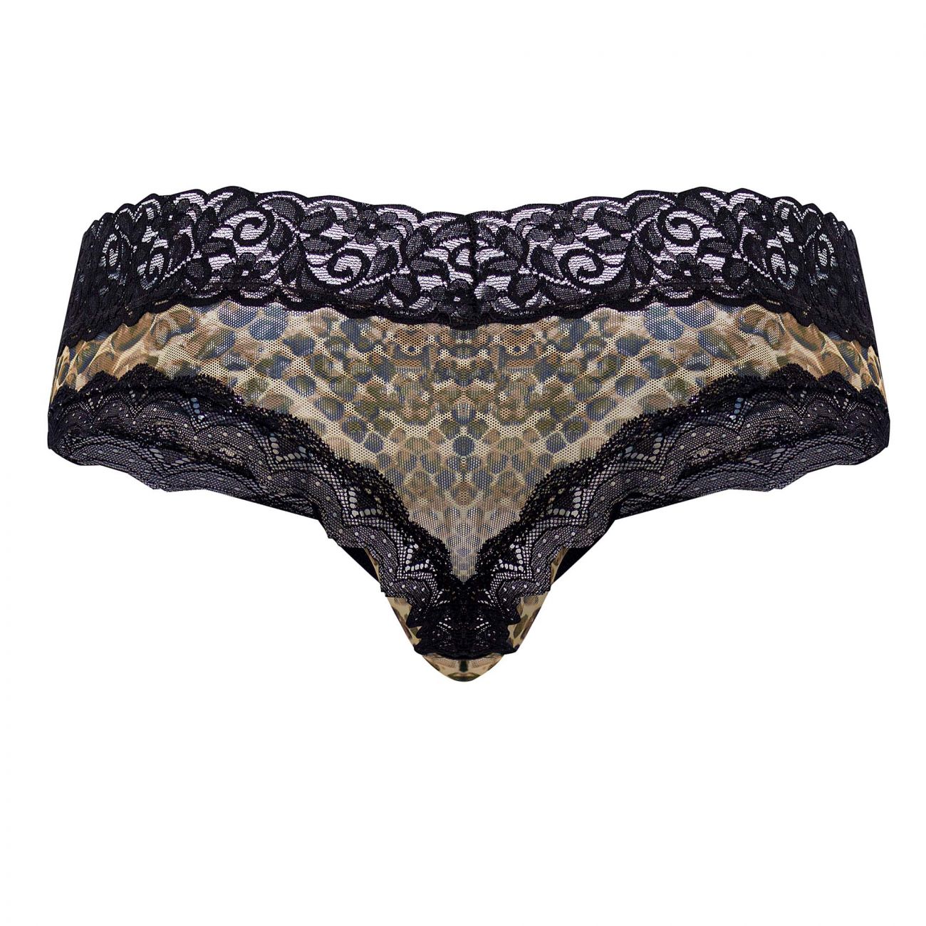 CandyMan 99596 Tangas aus Netzspitze, Farbe Schlangenmuster