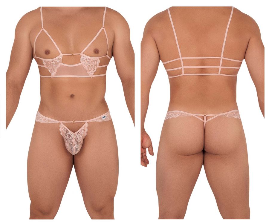 CandyMan 99604 Harness-Thongs Outfit Farbe Rose