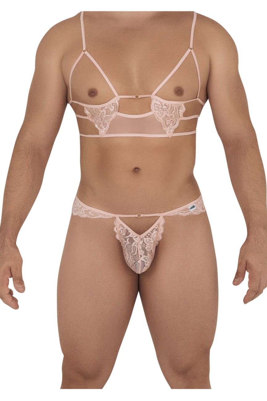 CandyMan 99604 Harness-Thongs Outfit Farbe Rose