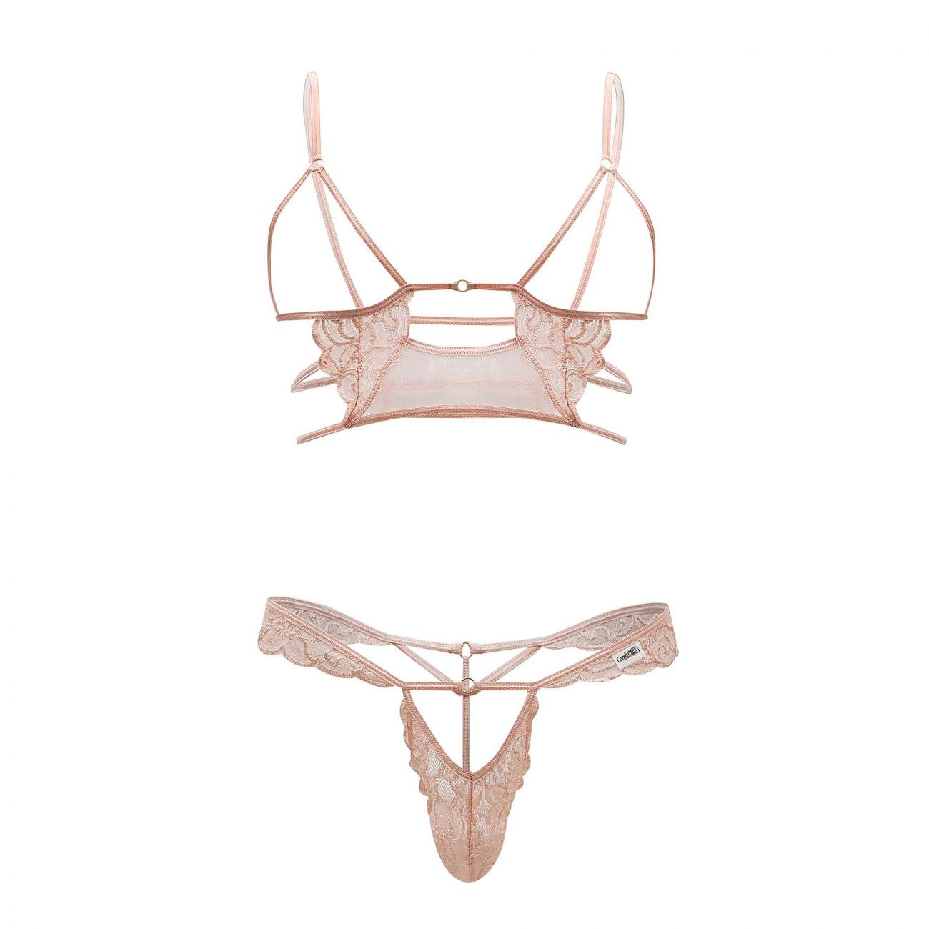 CandyMan 99604 Harness-Thongs Outfit Farbe Rose