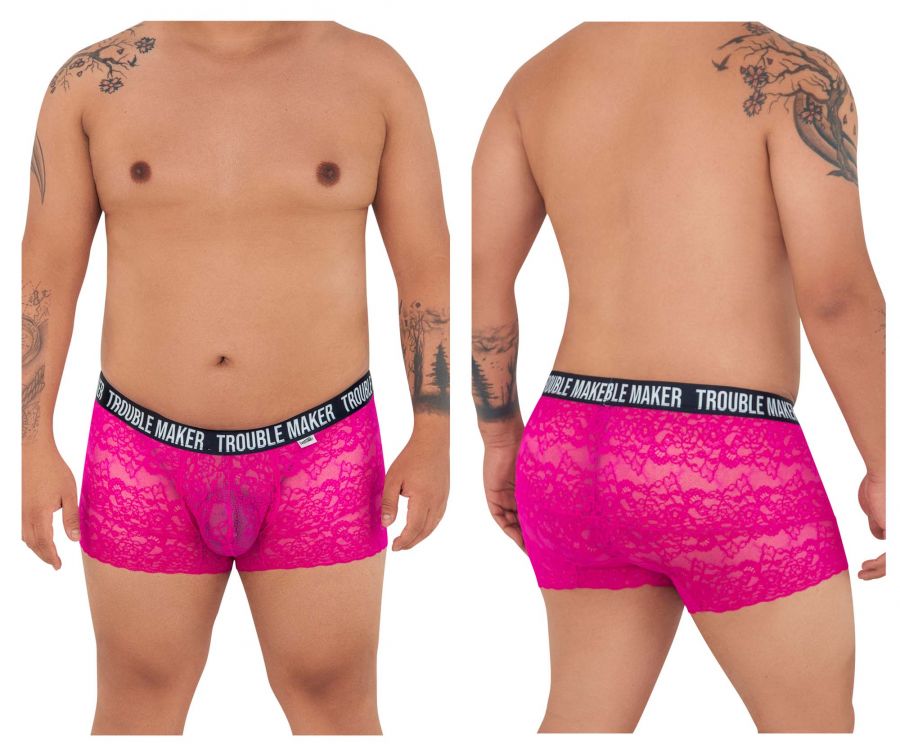 CandyMan 99616X Trouble Maker Lace Trunks Color Pink