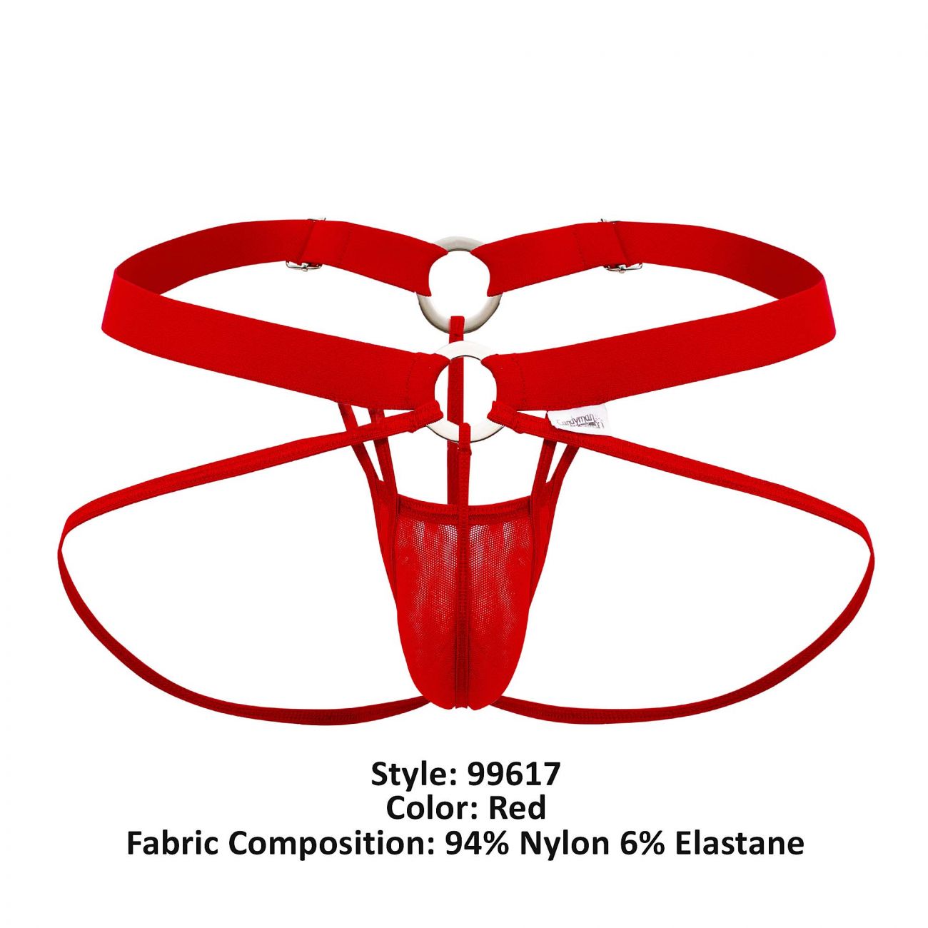 CandyMan 99617 Mesh Cage Jockstrap Color Red