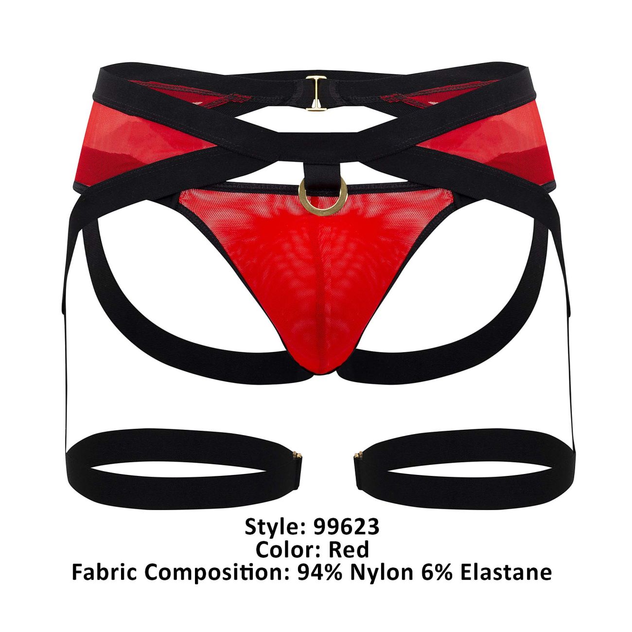 CandyMan 99623 Garter Jockstrap Color Red