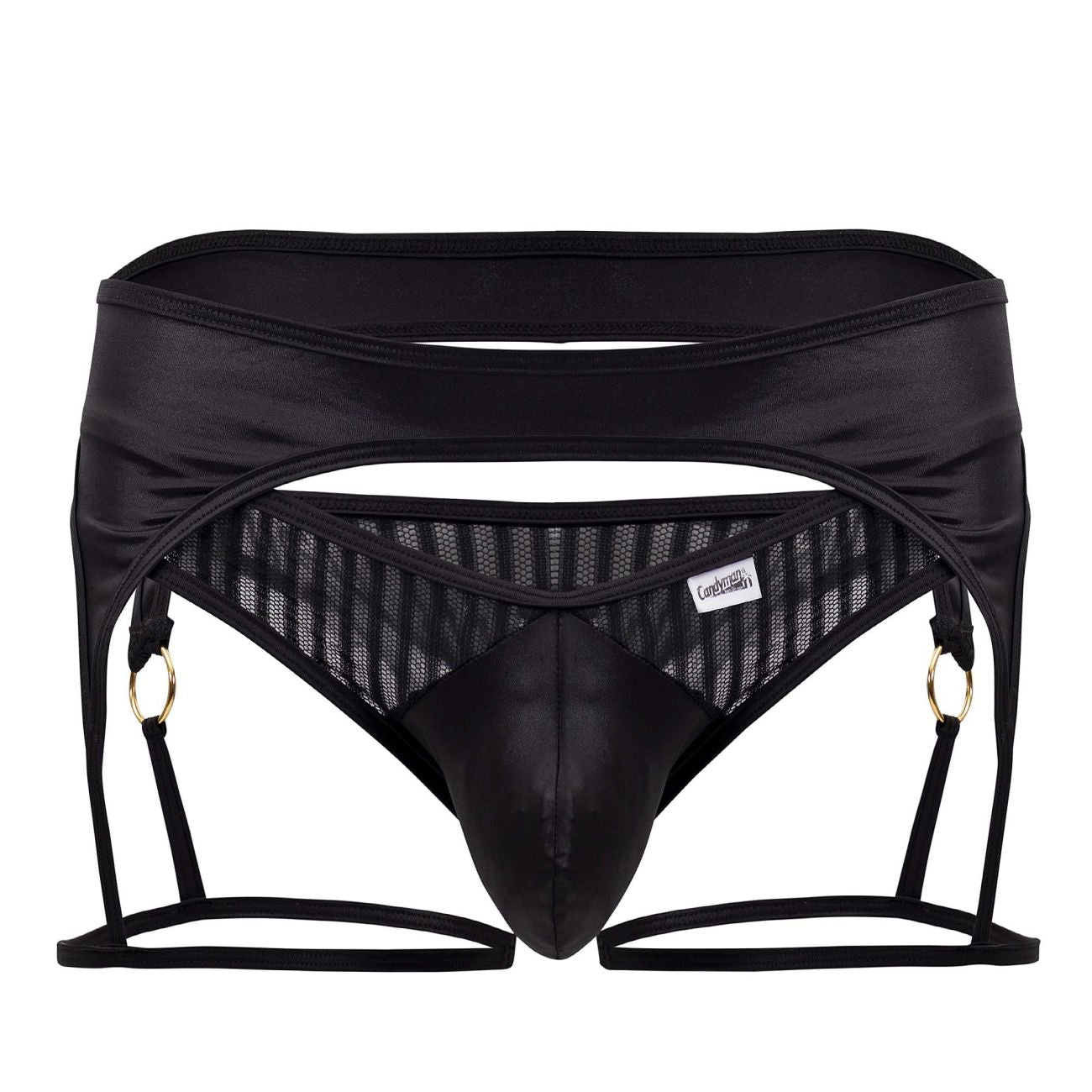 CandyMan 99655 Garter Thongs Color Black