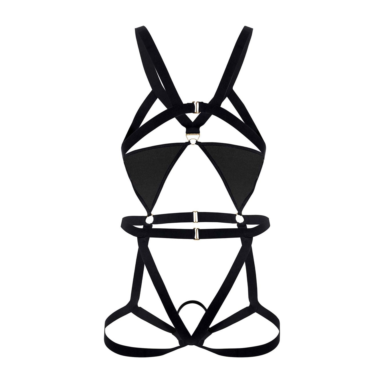 CandyMan 99665 Harness Bodysuit Color Black