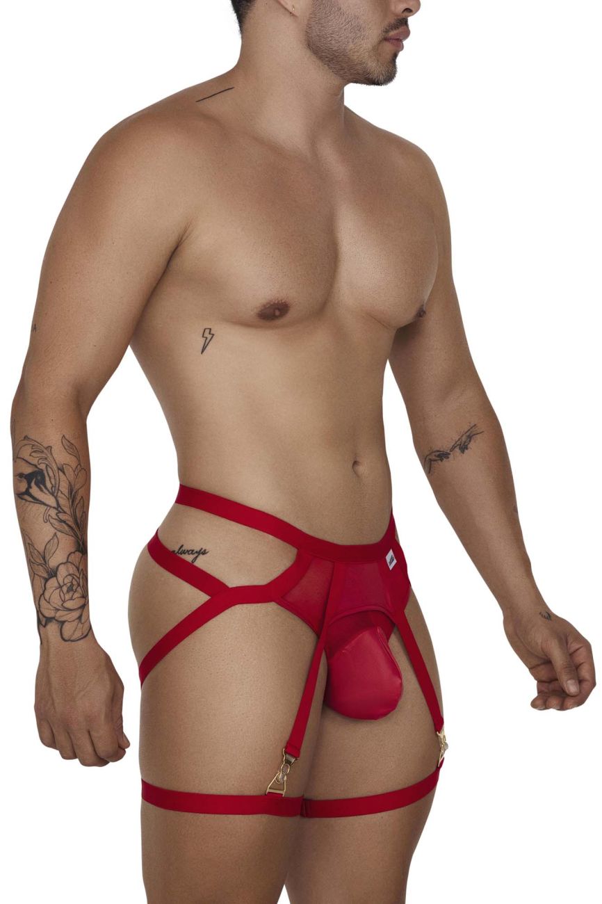 CandyMan 99675 Garter Jock Two Piece Set Color Red