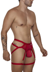 CandyMan 99675 Garter Jock Two Piece Set Color Red