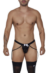 CandyMan 99679 Culotte porte-jarretelles en dentelle Couleur Noir