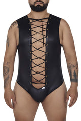 CandyMan 99694X Wrestling-Bodysuit, Farbe Schwarz