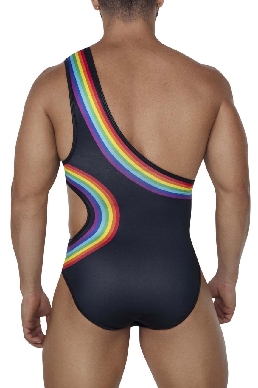 CandyMan 99702 Rainbow Bodysuit Color Black