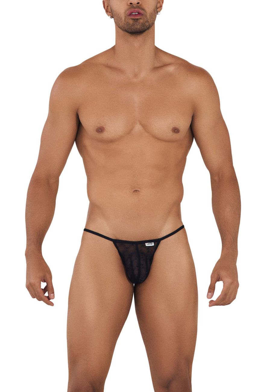 Jockstrap en micro dentelle CandyMan 99709 Couleur Noir