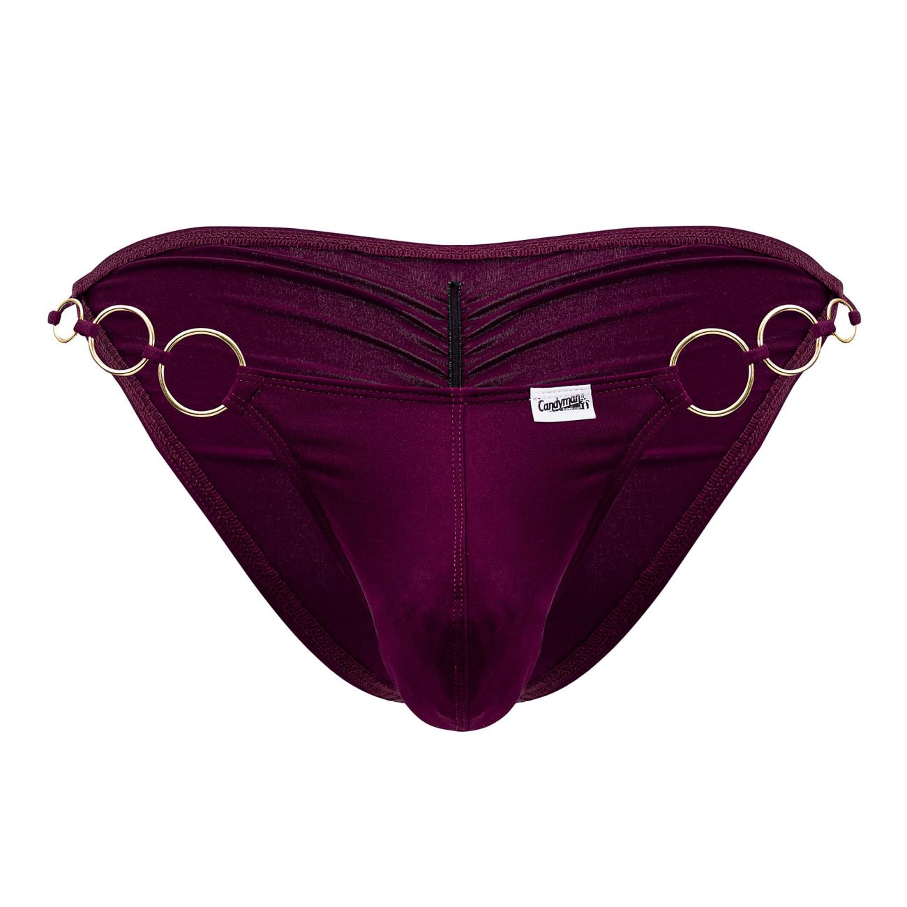 CandyMan 99710 Bikini Trous en Un Couleur Bordeaux