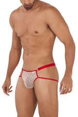 Jockstrap en dentelle CandyMan 99730 Couleur Beige-Rouge