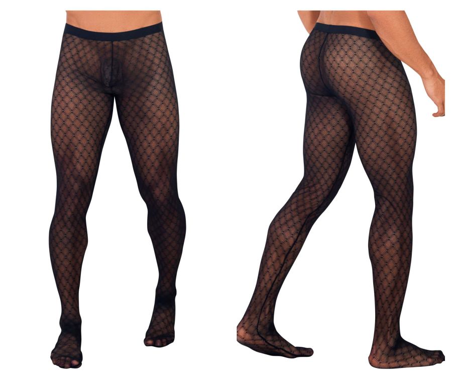 CandyMan 99736 Bas de cuisse en maille Couleur Noir