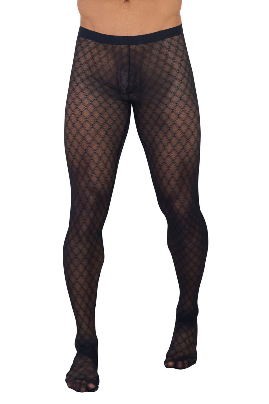 CandyMan 99736 Bas de cuisse en maille Couleur Noir