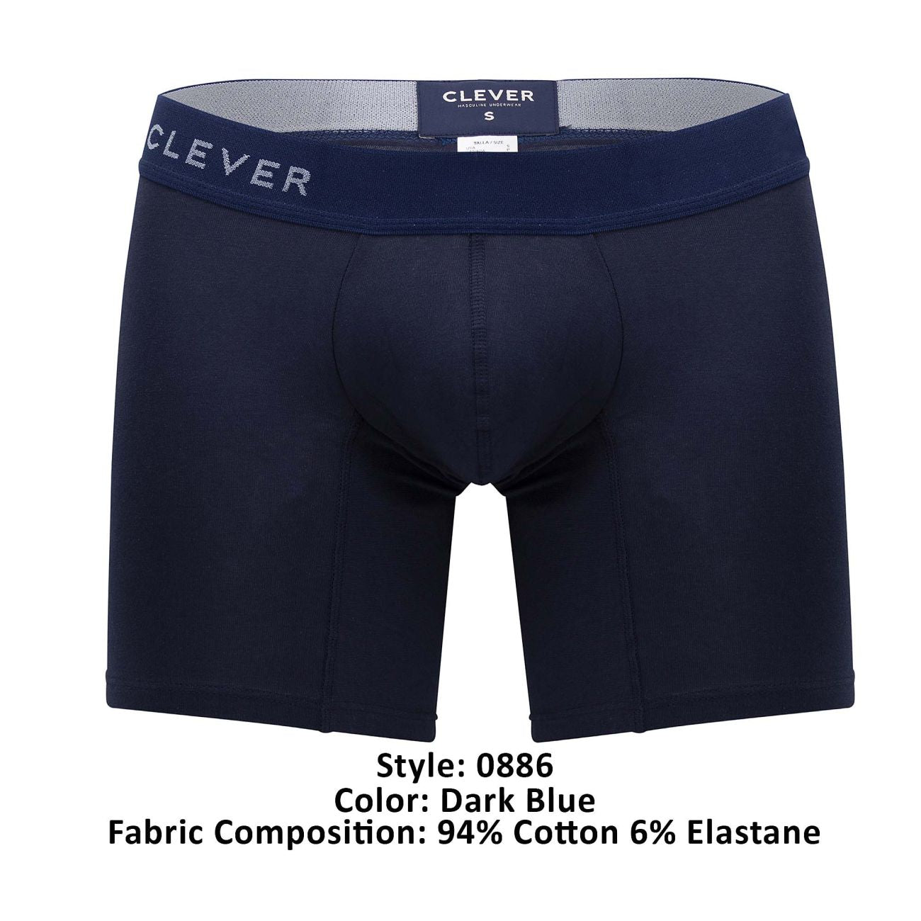 Boxer Clever 0886 Caribbean Couleur Bleu Foncé