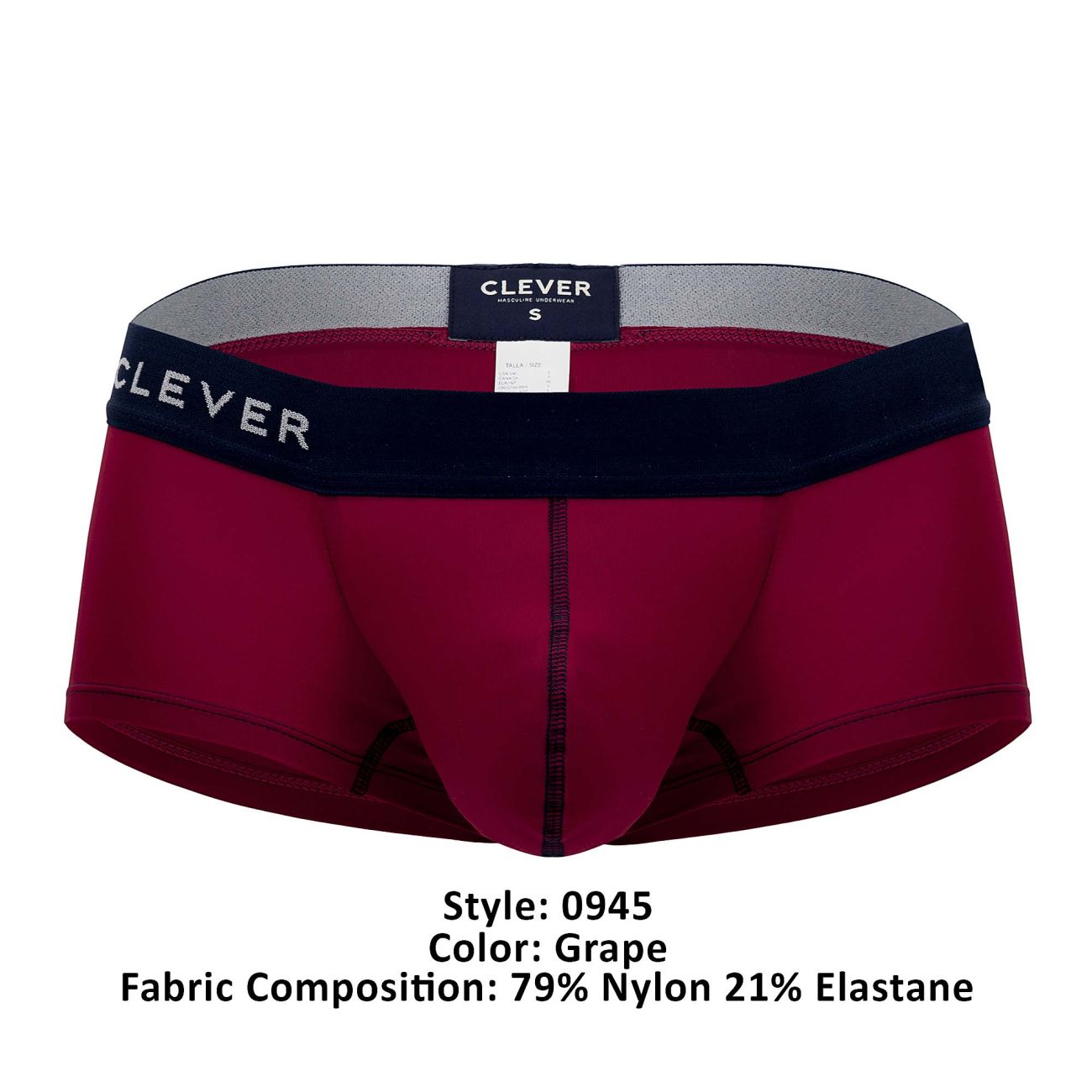 Clever 0945 Simple Trunks Color Grape