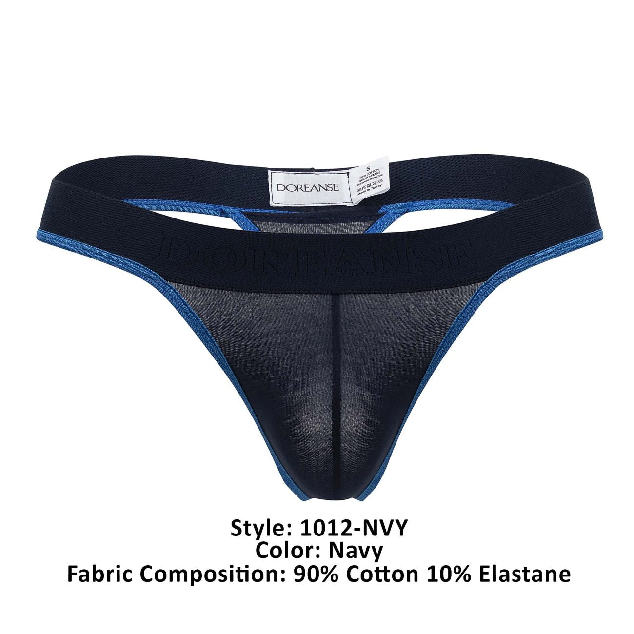 Doreanse 1012-NVY Borderline Thongs Color Navy