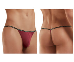 Doreanse 1330-BRD String en modal côtelé Couleur Bordeaux