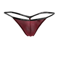 Doreanse 1330-BRD String en modal côtelé Couleur Bordeaux