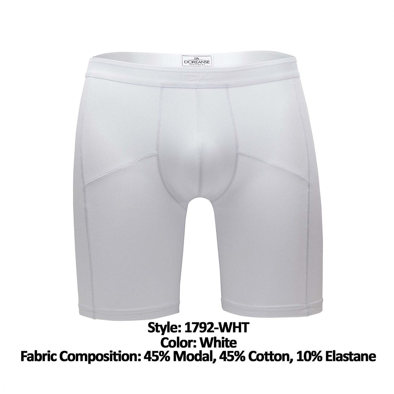 Doreanse 1792-WHT Athetic Boxer Farbe Weiß