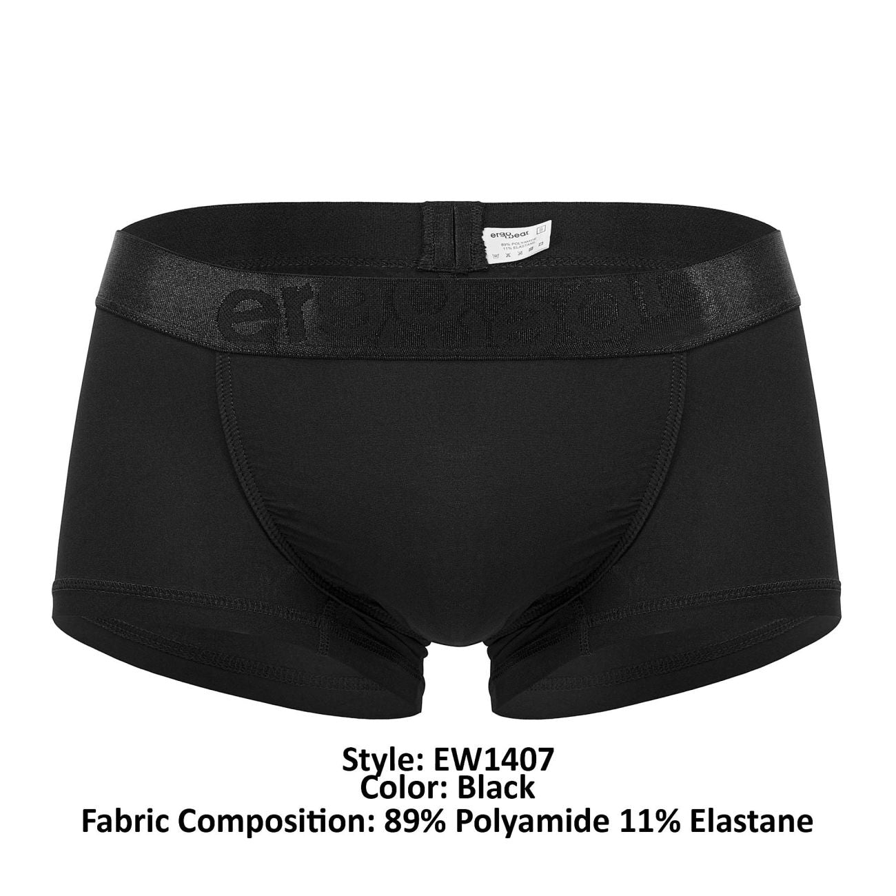 Boxer ErgoWear EW1407 FEEL XX Couleur Noir