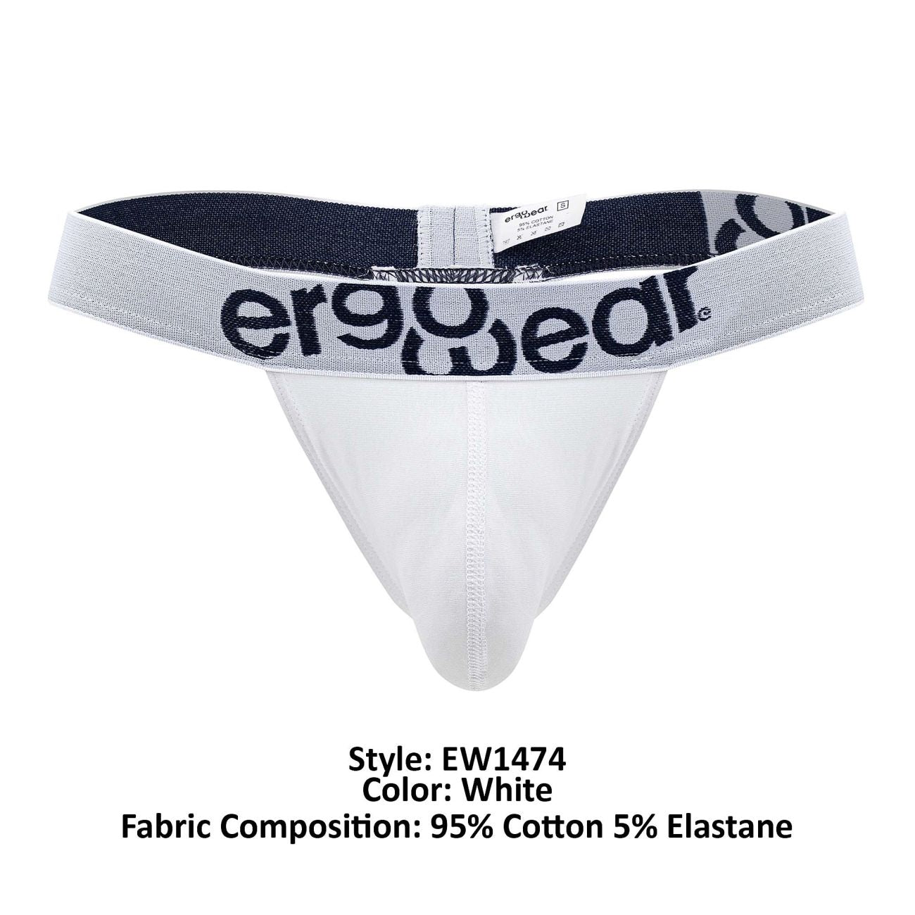 ErgoWear EW1474 MAX COTTON Tangas Farbe Weiß