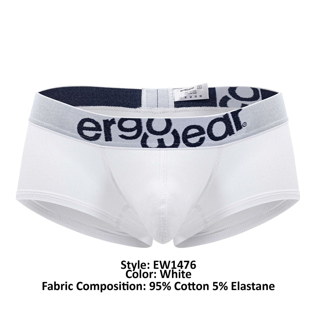 Boxer ErgoWear EW1476 MAX COTTON Couleur Blanc