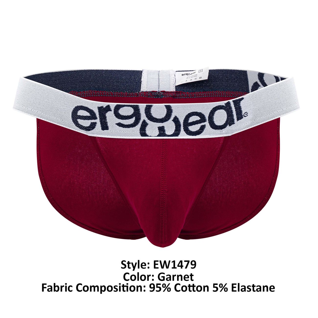 ErgoWear EW1479 MAX COTTON Bikini Farbe Granat