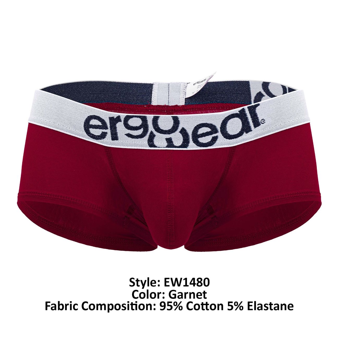 ErgoWear EW1480 MAX COTTON Boxershorts Farbe Granat