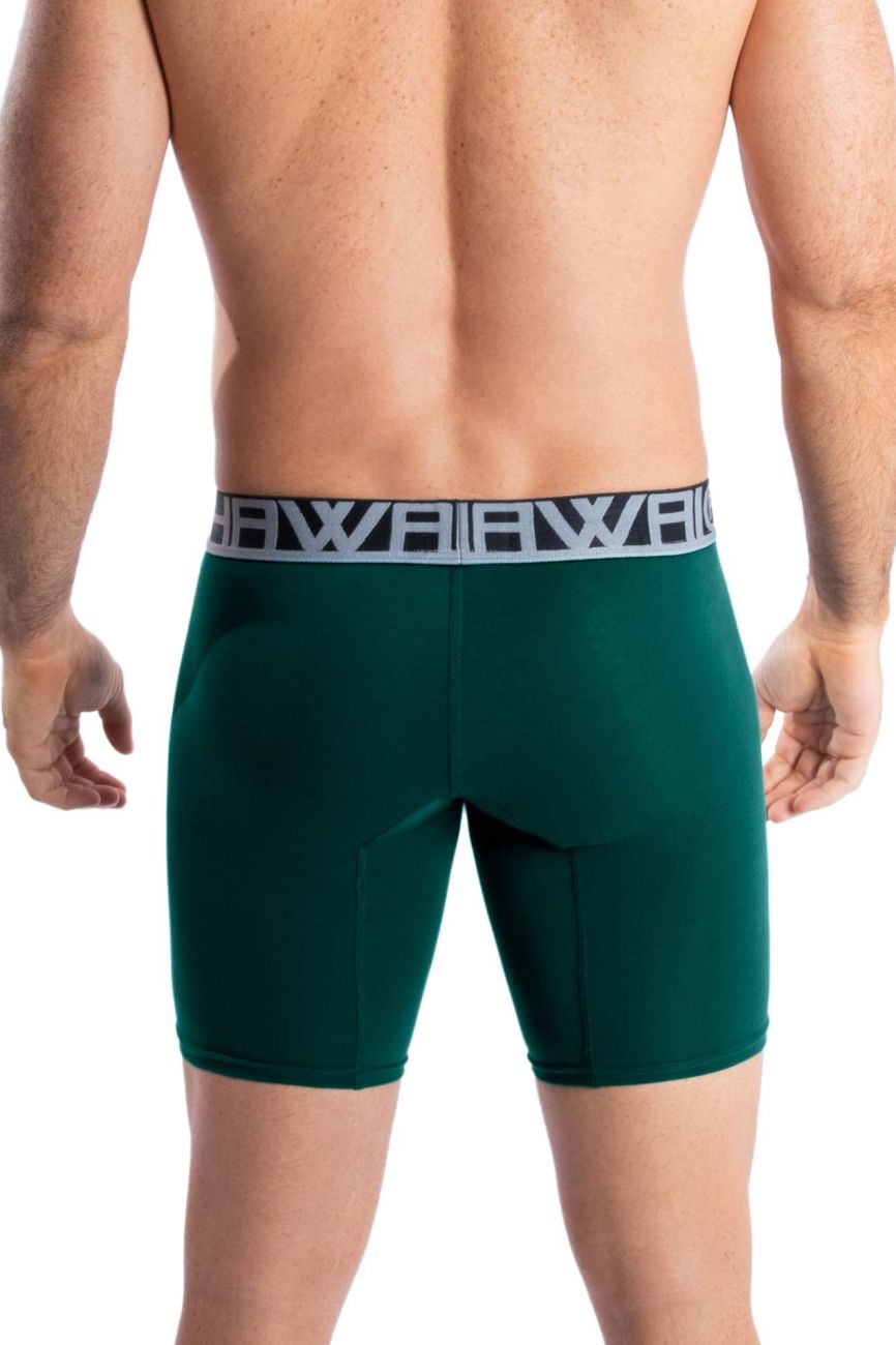 HAWAI 41903 Solid Athletic Boxer Briefs Color Green