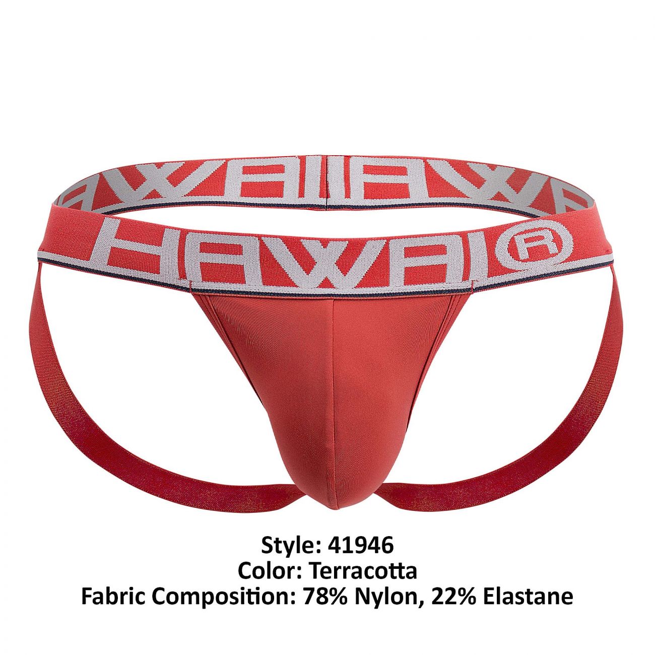 HAWAI 41946 Solid Athletic Jockstrap Color Terracotta