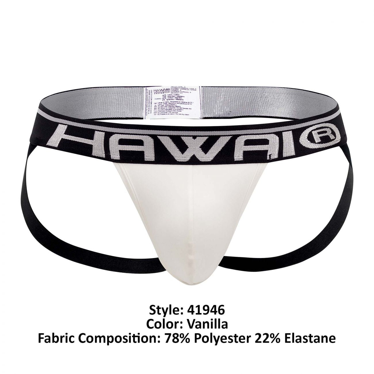 HAWAI 41946 Solid Athletic Jockstrap Color Vanilla