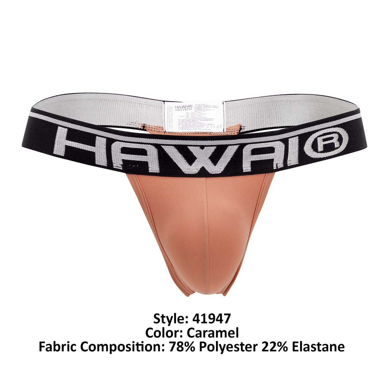 HAWAI 41947 Solid Mens Thongs Color Caramel