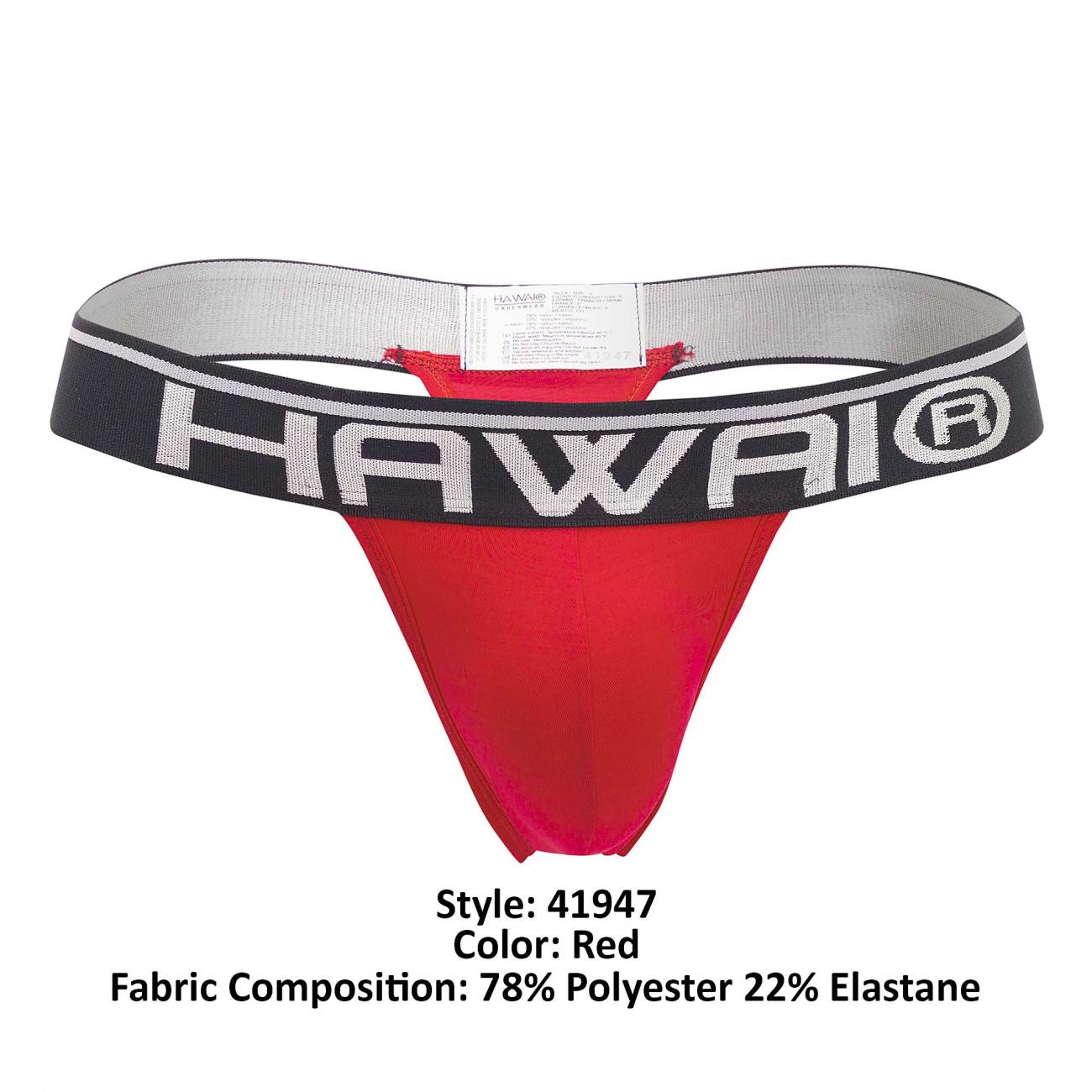 HAWAI 41947 Solid Mens Thongs Color Red