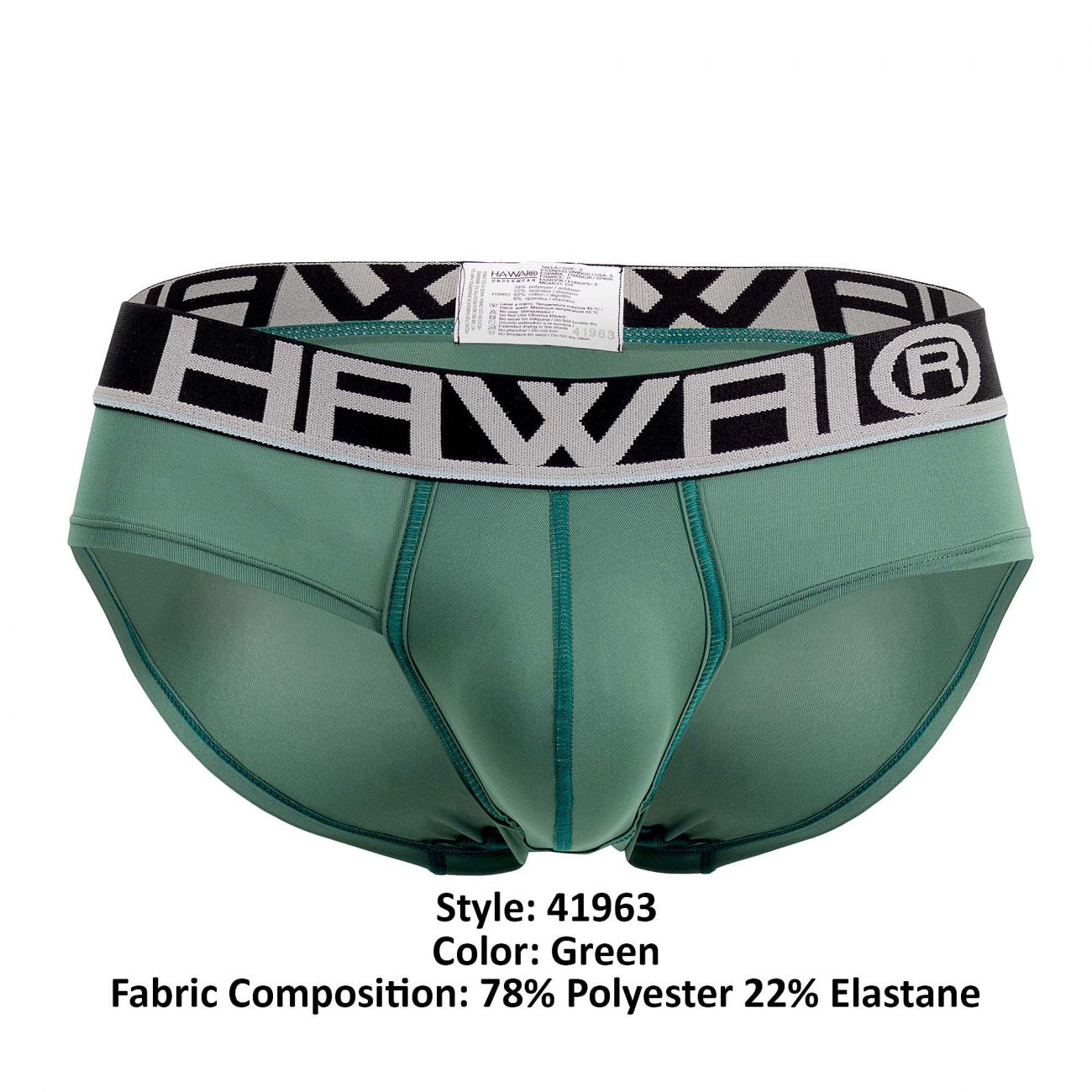 Culotte taille haute unie HAWAI 41963 Couleur Vert