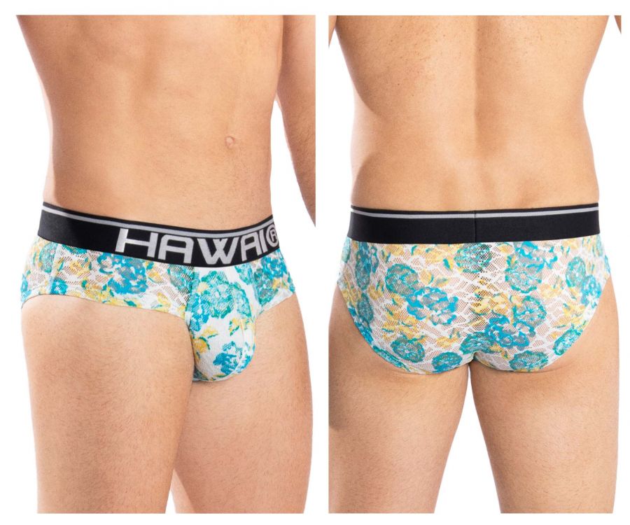 HAWAI 42050 Flowers Hip Briefs Color Turquoise