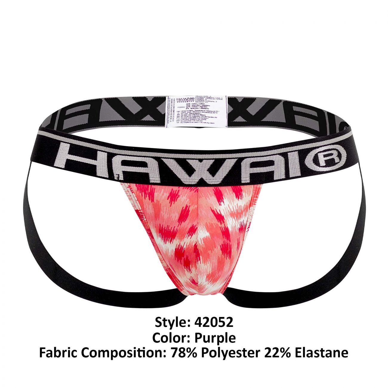 Jockstrap athlétique HAWAI 42052 Spots Couleur Rouge