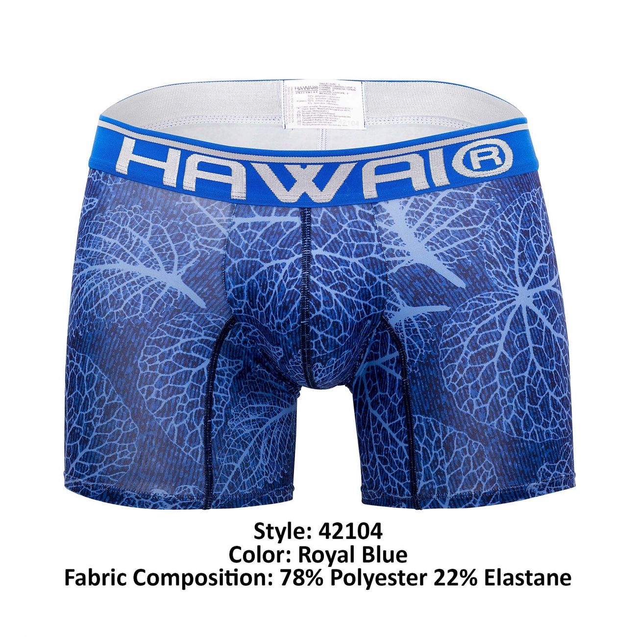 HAWAI 42104 Printed Boxer Briefs Color Royal Blue