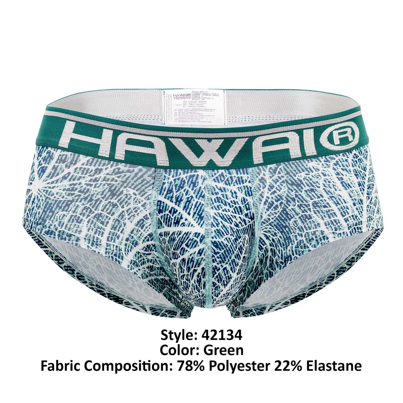 Shorty Mini Imprimé HAWAI 42134 Couleur Vert