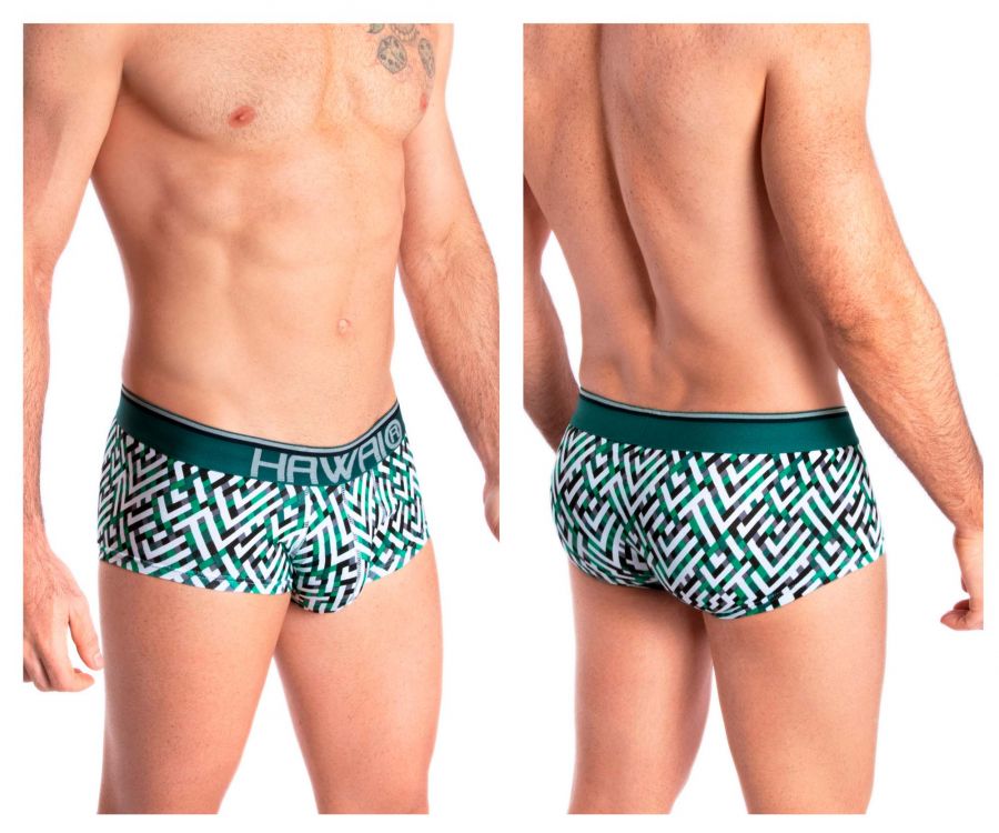 HAWAI 42135 Geometric Mini Trunks Color Green